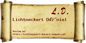 Lichtneckert Dániel névjegykártya